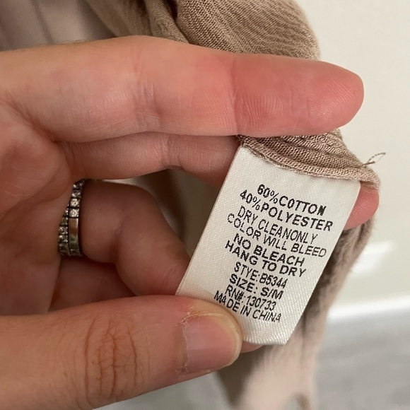 Umgee Light Tan Brown Embroidered Duster Cardigan S/M - Picture 2 of 9